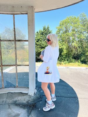 Witte tshirt in badstof - one size