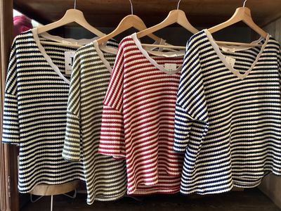 gestreepte top - one size