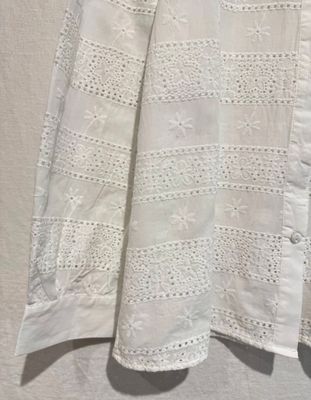 Witte blouse met broderie - 100% katoen