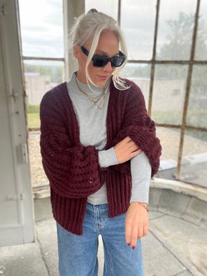 Zachte gilet in burgundy - one size