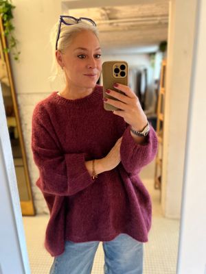 Oversized trui met kortere mouw - one size
