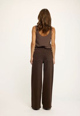 Jeans choco - wide-leg met stretch