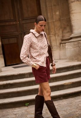 Short in burgundy