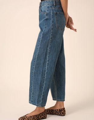 Barrel jeans blauw - enkel lengte