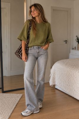 Losse truitjes met brede 3/4 mouw - one size