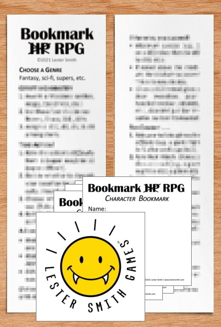 Bookmark No HP RPG and Cards
