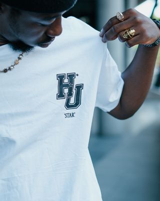 HYPED*UP &#39;STAR&#39; WHITE SHIRT