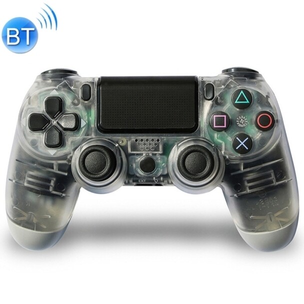Transparent Wireless Bluetooth Game Handle Controller for PS4(White)