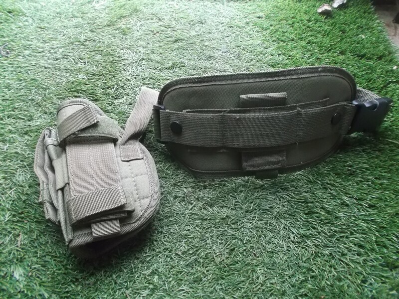 Accessori Kit completo ,cintura, e fondina ,in cordura, doppie cuciture,  ,Royal