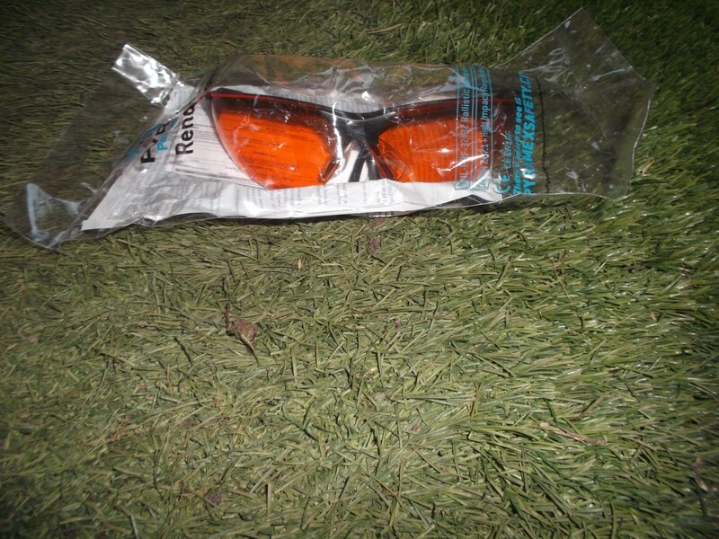 Pyramex originali occhiali softair orange modanatura, curvi.