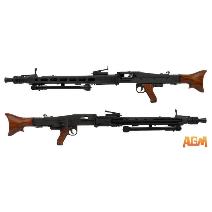 MG 42, mitragliatrice ,cal.6 mm, elettrica, full metal+ legno, 2500 pallini, by AGM nuova!