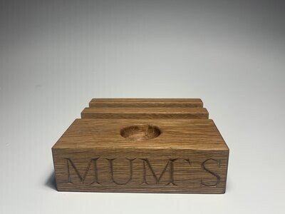 Personalised single egg cup & toast stand