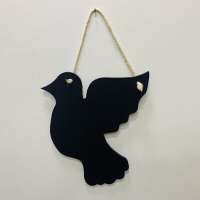 Dove shaped blackboard-chalkboard