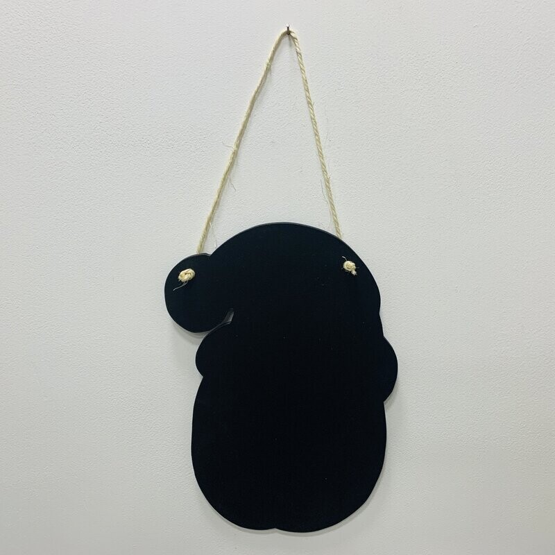 Santa shaped blackboard-chalkboard