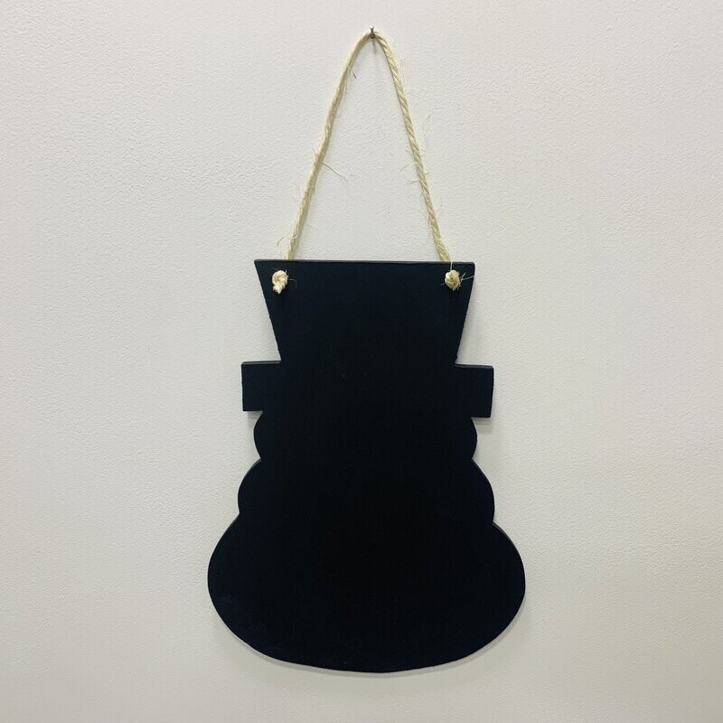 Snowman shaped blackboard-chalkboard