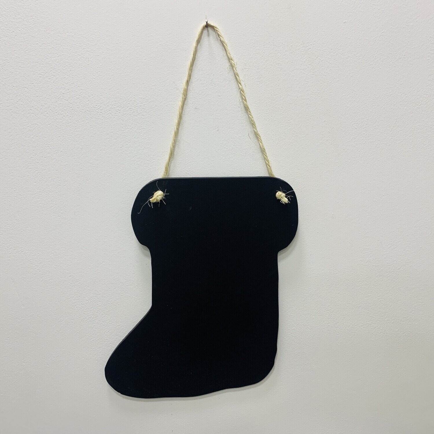 Christmas stocking shaped blackboard-chalkboard