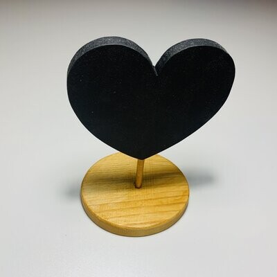 Heart table sign blackboard