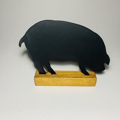 Pig blackboard on a stand