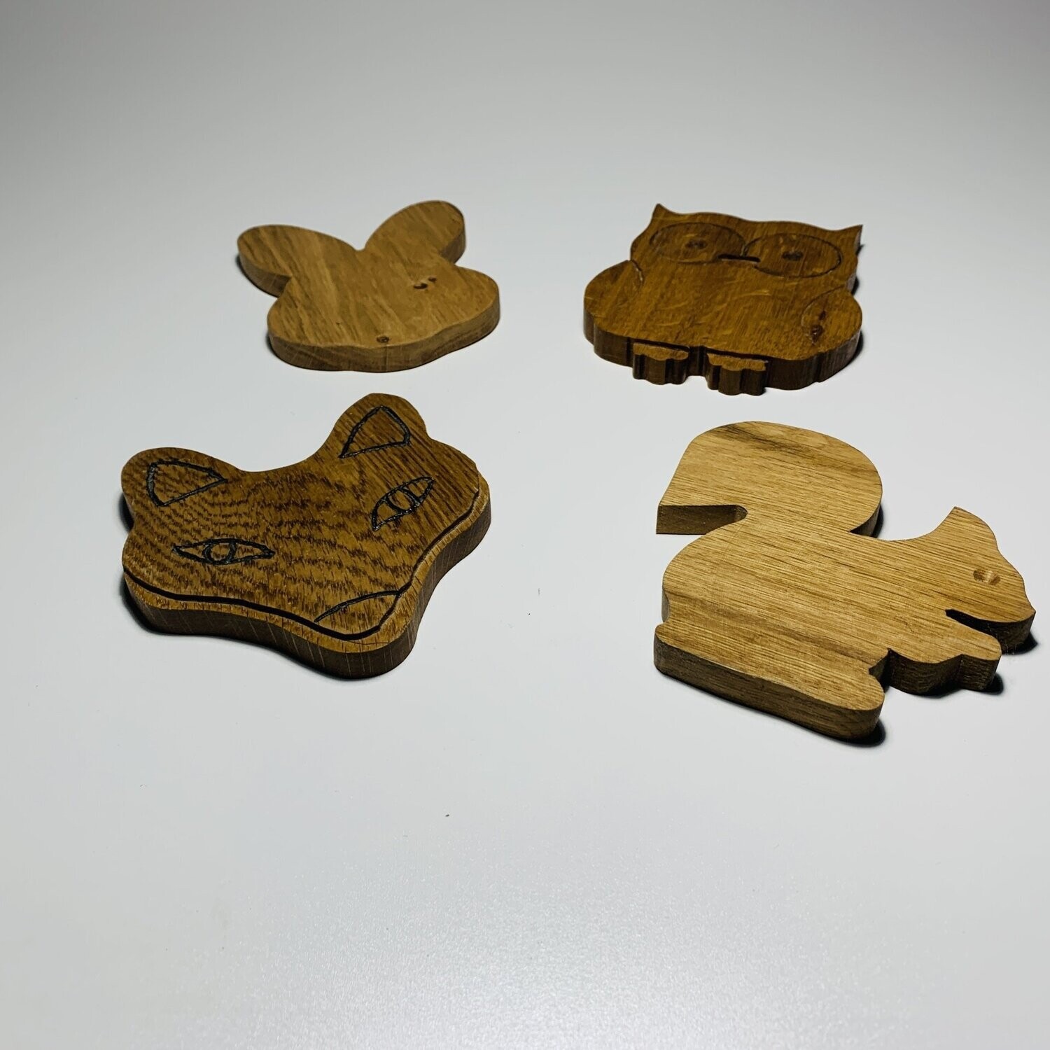 Woodland animal coaster set