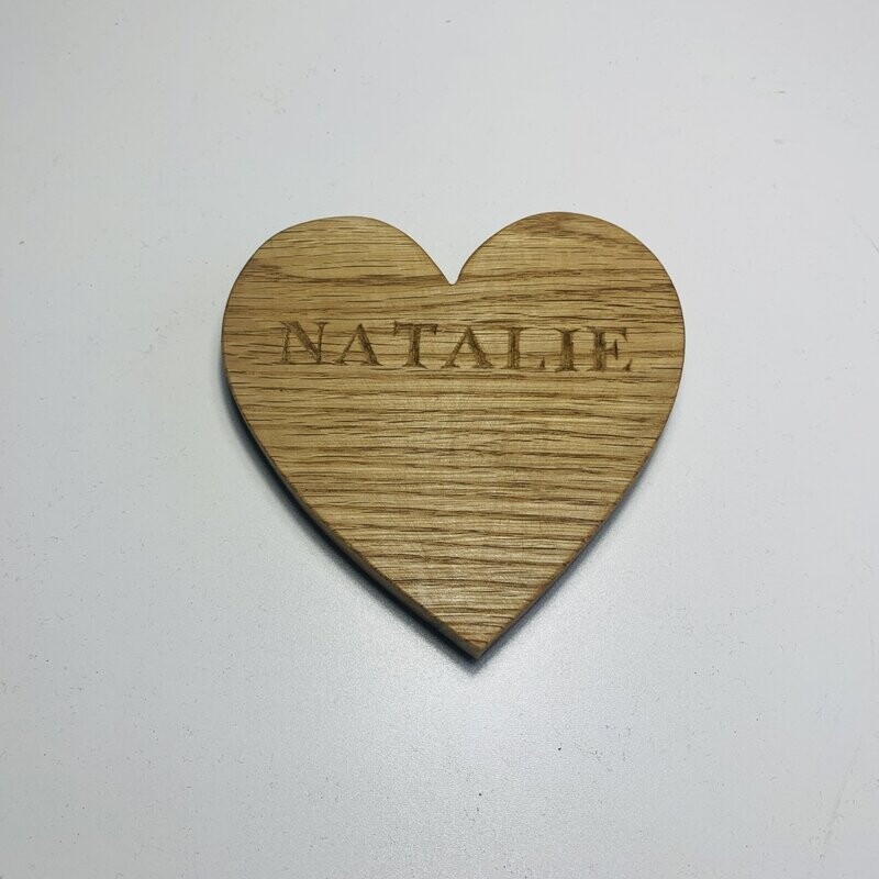 Personalised heart coaster