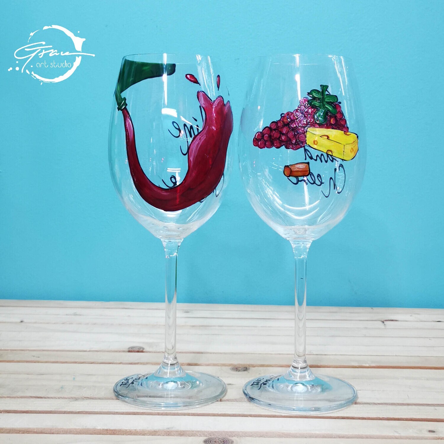Wine and Cheese Glass Set