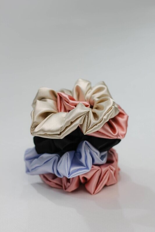 3 x scrunchies de satín