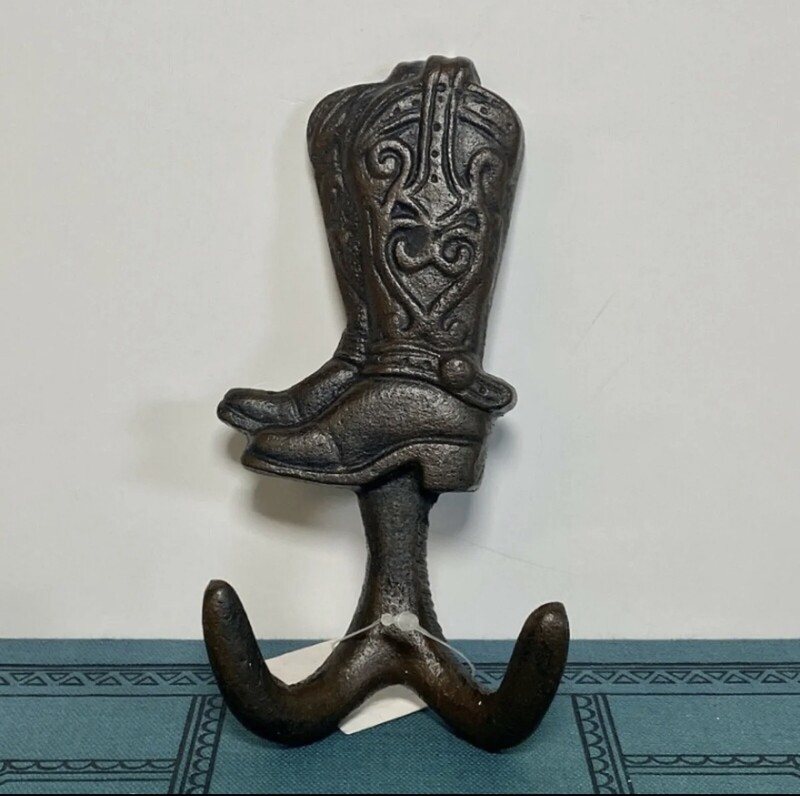 Rustic Western Themed Cowboy Boots Coat Hook