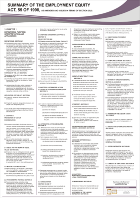 Employment Equity Act Poster - A1 Laminated (2022)