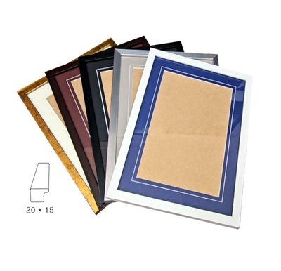 ST74 Premium Certificate Frame showcasing an elegant design with a cardboard mount for A4 and A3 documents, highlighting its sophisticated yet affordable style for employee recognition displays