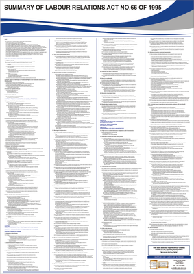 Labour Relations Act Labour Law Poster/Chart - LRA - 2025 - A1 Laminated Summary of the Labour Relations Act - A1 Laminated Labour Law Poster/Chart - EEA - 2025