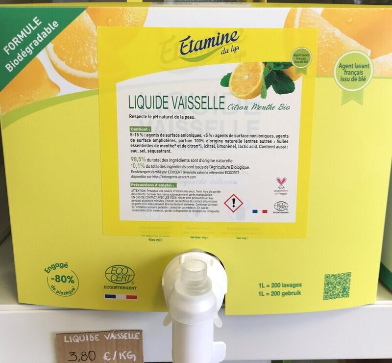 liquide vaisselle- Etamine