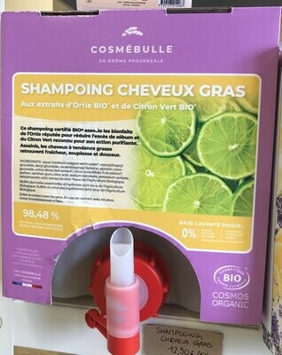 Shampoing cheveux gras Cosmébulle