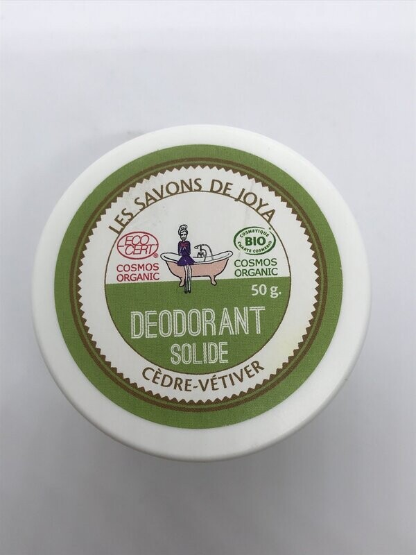 Déodorant solide cèdre vétiver Les savons de joya