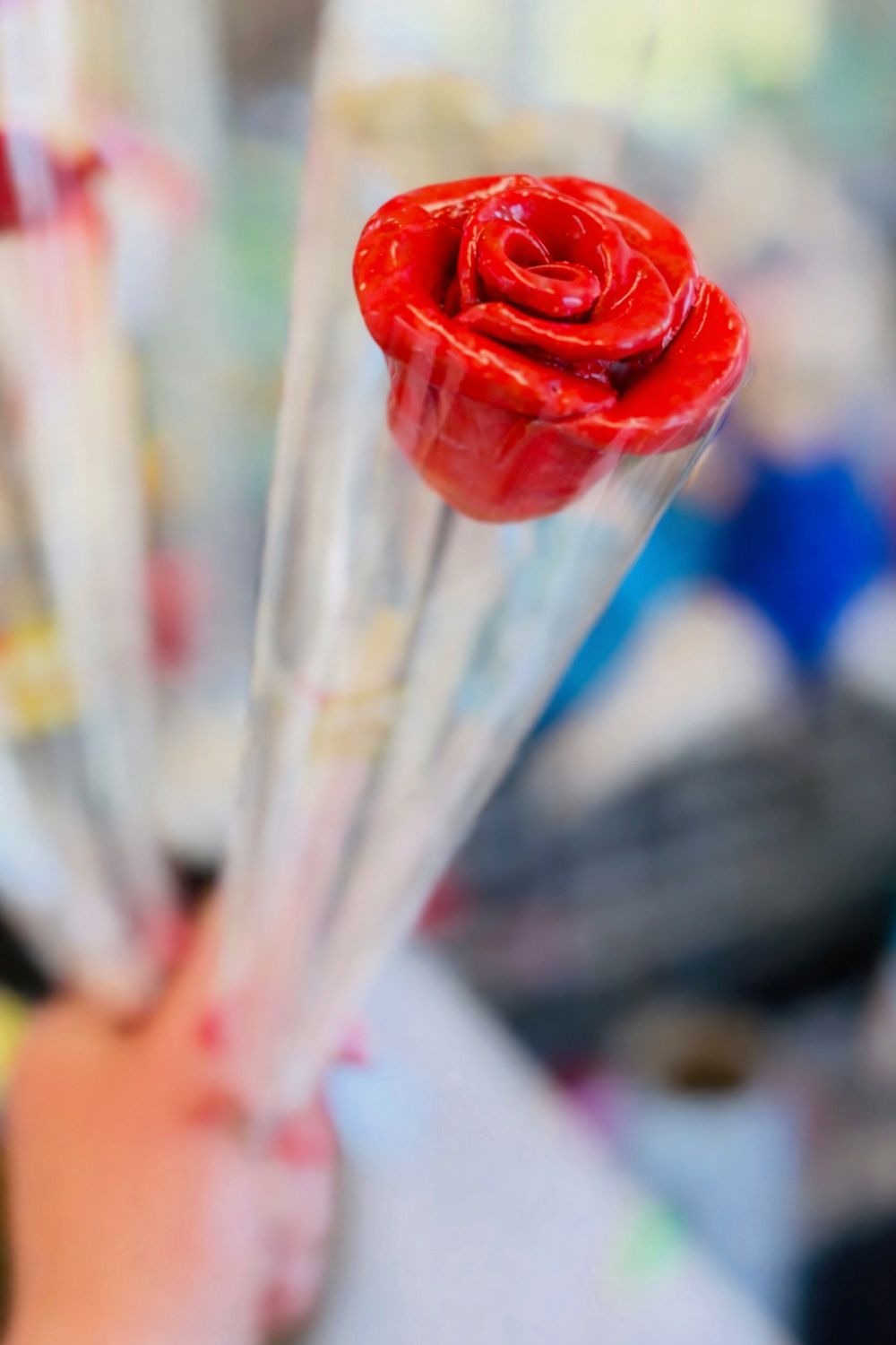 Voor eeuwig van jou - keramieken roosje - groot