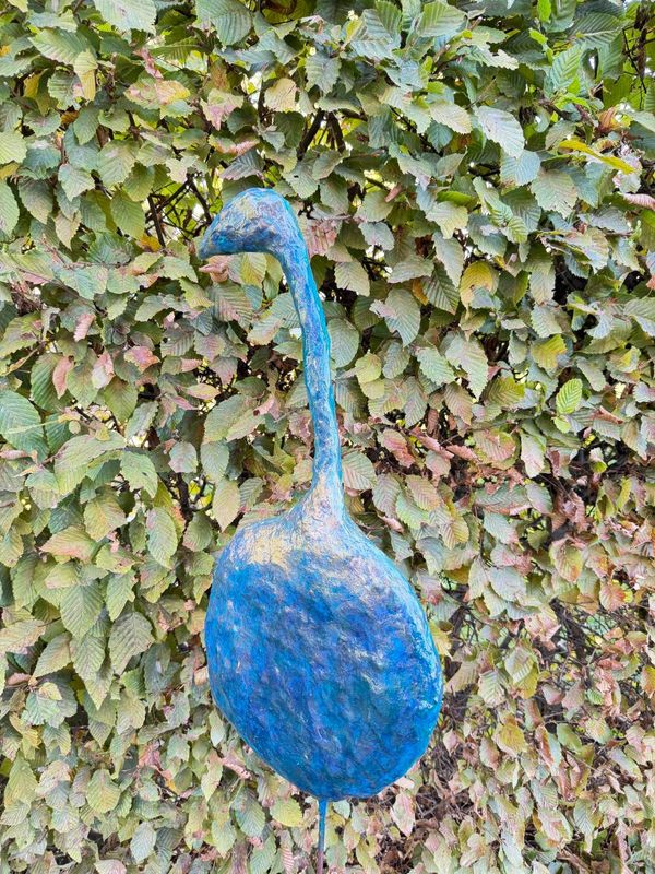 Vogel blauw/goud middelmaat