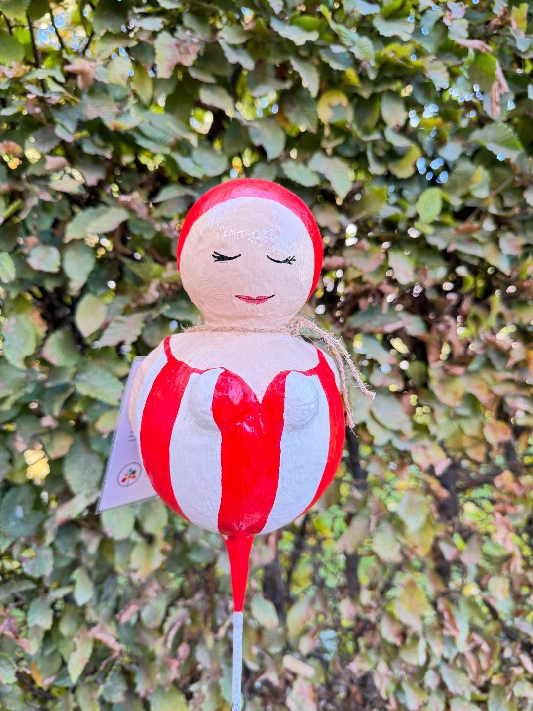 Zwembad dame rood/wit strepen mini