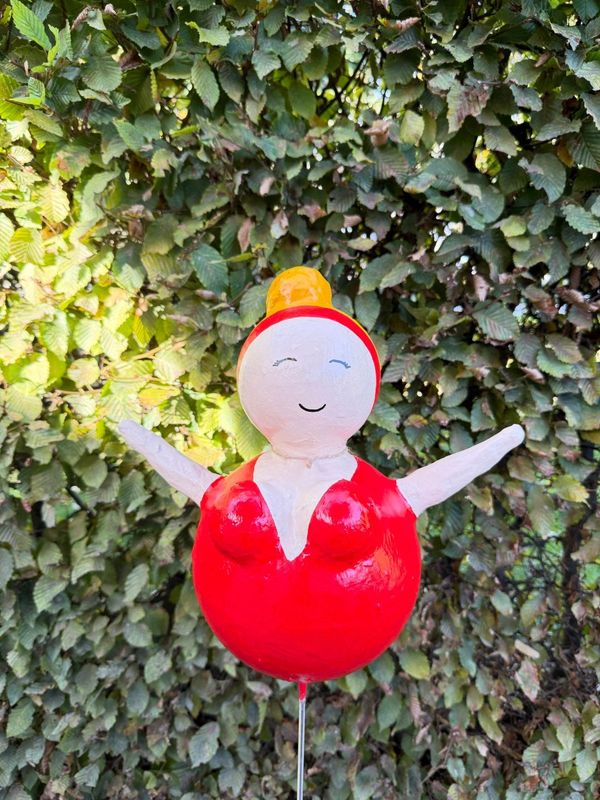 Zwembad dame rood met dotje