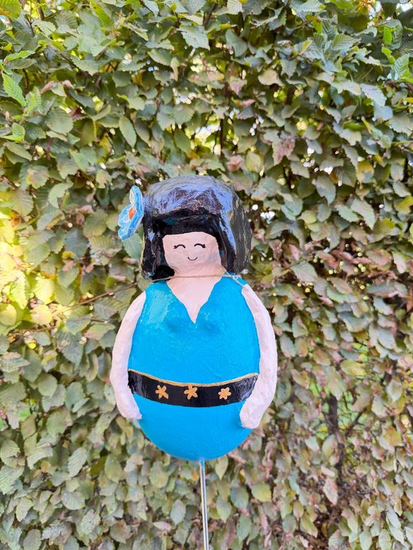 Chinese dame blauw