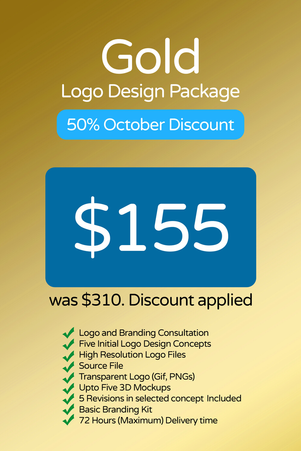 Gold Logo Package + Basic Branding Kit