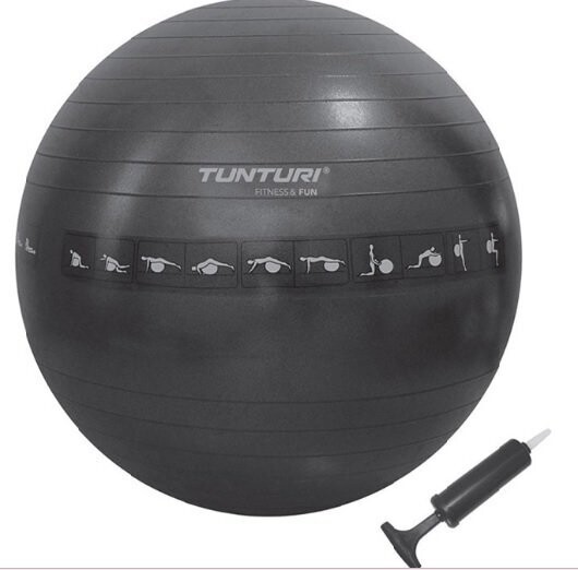 GYMBALL TUNTURI ANTIPINCHAZOS -NEGRA 65CM