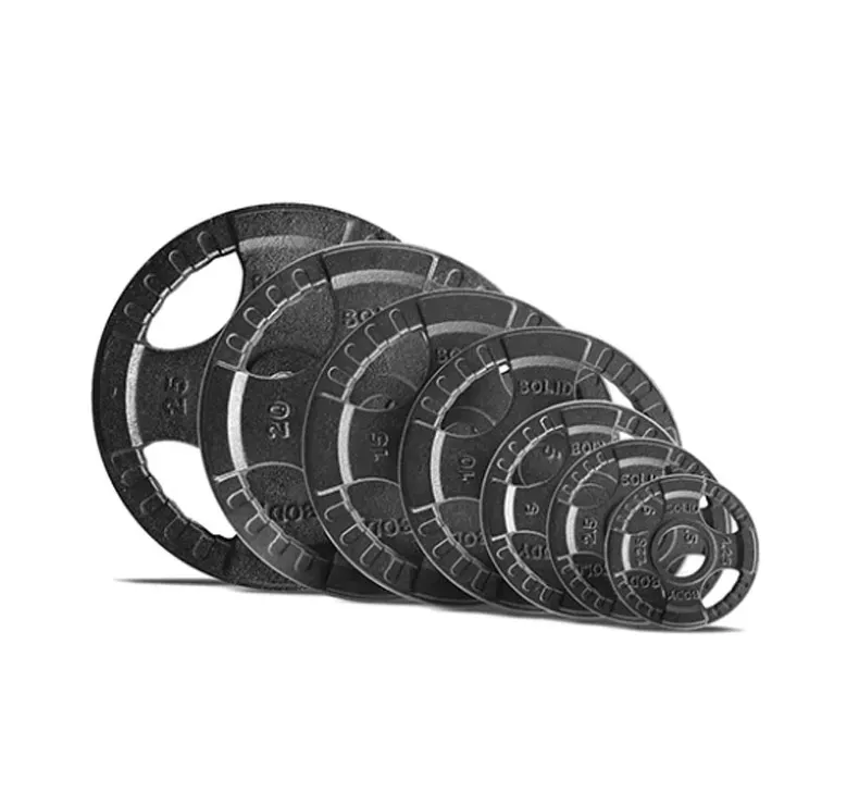 Disco olímpico hierro 4 agarres body-solid