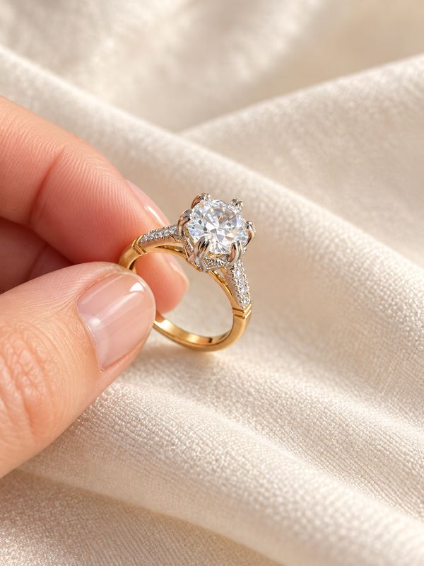 Cubic Zirconia Solitaire Ring