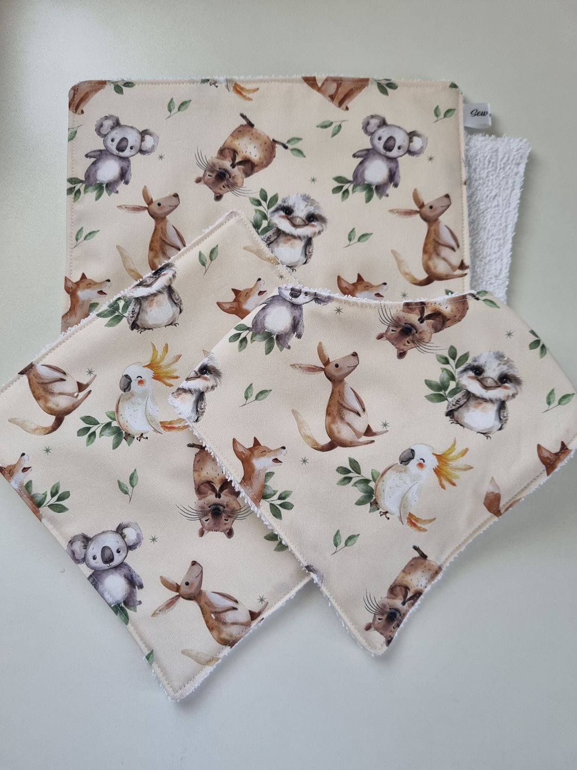 Baby Gift Sets - Burp Cloth, Bib &amp; Wash Cloth set