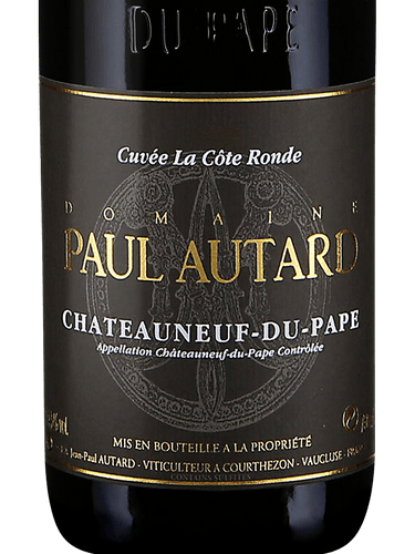 Paul Autard Chateauneuf du Pape Cuvee la Cote Ronde 2017 (750 ml)