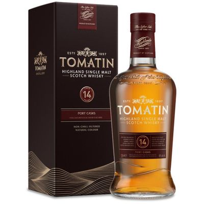 Tomatin 14 Year Old Port Cask Finish Single Malt Scotch Whisky 750 ml