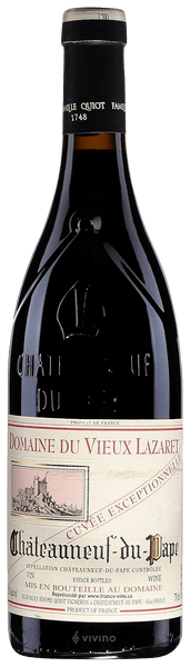 Domaine du Vieux Lazaret Cuvee Exceptionnelle Chateauneuf-du-Pape 2017 (750 ml)
