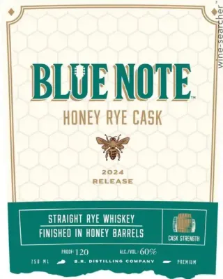Blue Note Honey Barrels Finish Cask Strength Straight Rye Whiskey 750 ml