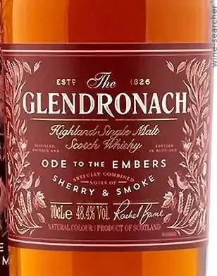 Glendronach &#39;Ode to the Embers&#39; Sherry &amp; Smoke Single Malt Scotch Whisky 750 ml