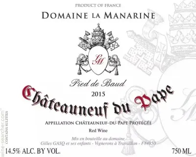 Domaine La Manarine Chateauneuf du Pape Pied de Baud 2022 (750 ml)