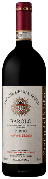 Rocche dei Manzoni Vigna Cappella di S. Stefano Perno Barolo 2018 (750 ml)